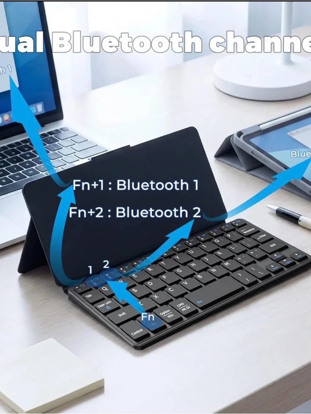 CMARS Mini Bluetooth Keyboard for iPad, Universal Portable Wireless Keyboards w